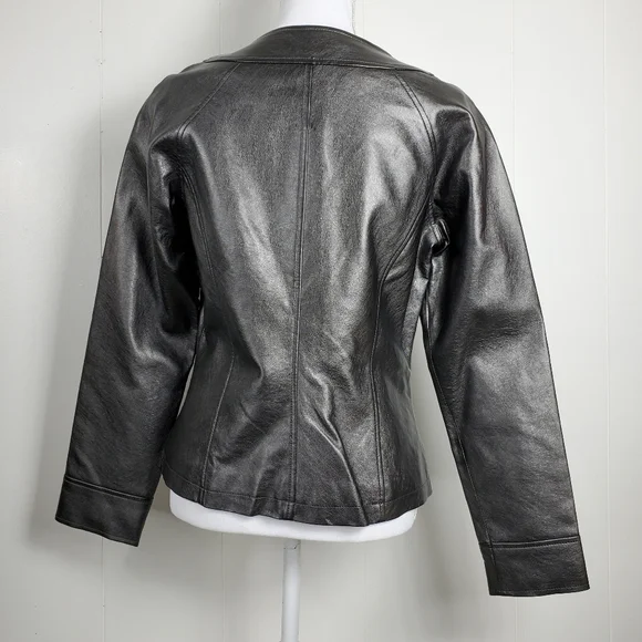 Cold water Creek faux leather coat size 6 - Picture 5 of 9